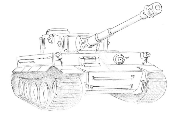 重戦車の描き方 タンクの描き方 段階的デザイン